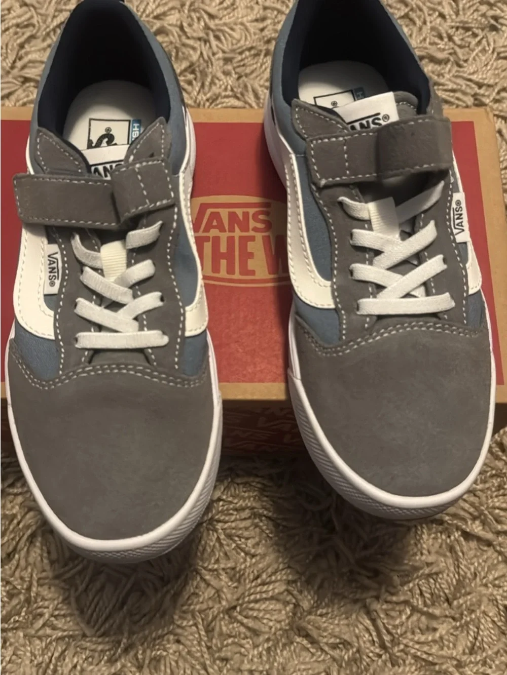 Vans Kids Gray and Blue Suede ultra range